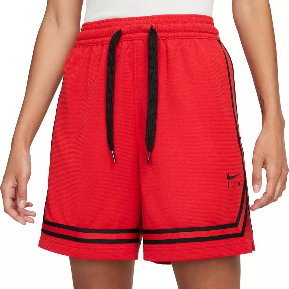 NWT Nike DH7325-657 Women's Fly Crossover Basketball Shorts Red Size Large